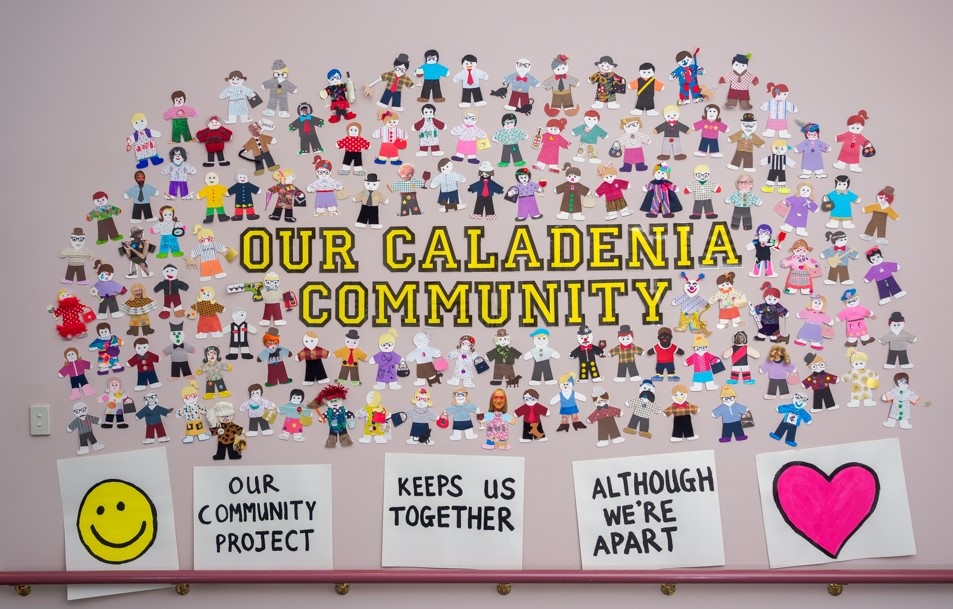 Staff, volunteers, clients and their carers and families all felt very isolated and disconnected from Caladenia and each other when lock down first started. Through innovative programs we have reconnected, culminating in this artwork.