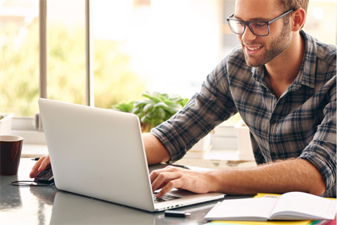 Man on computer