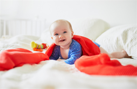 baby with scarf