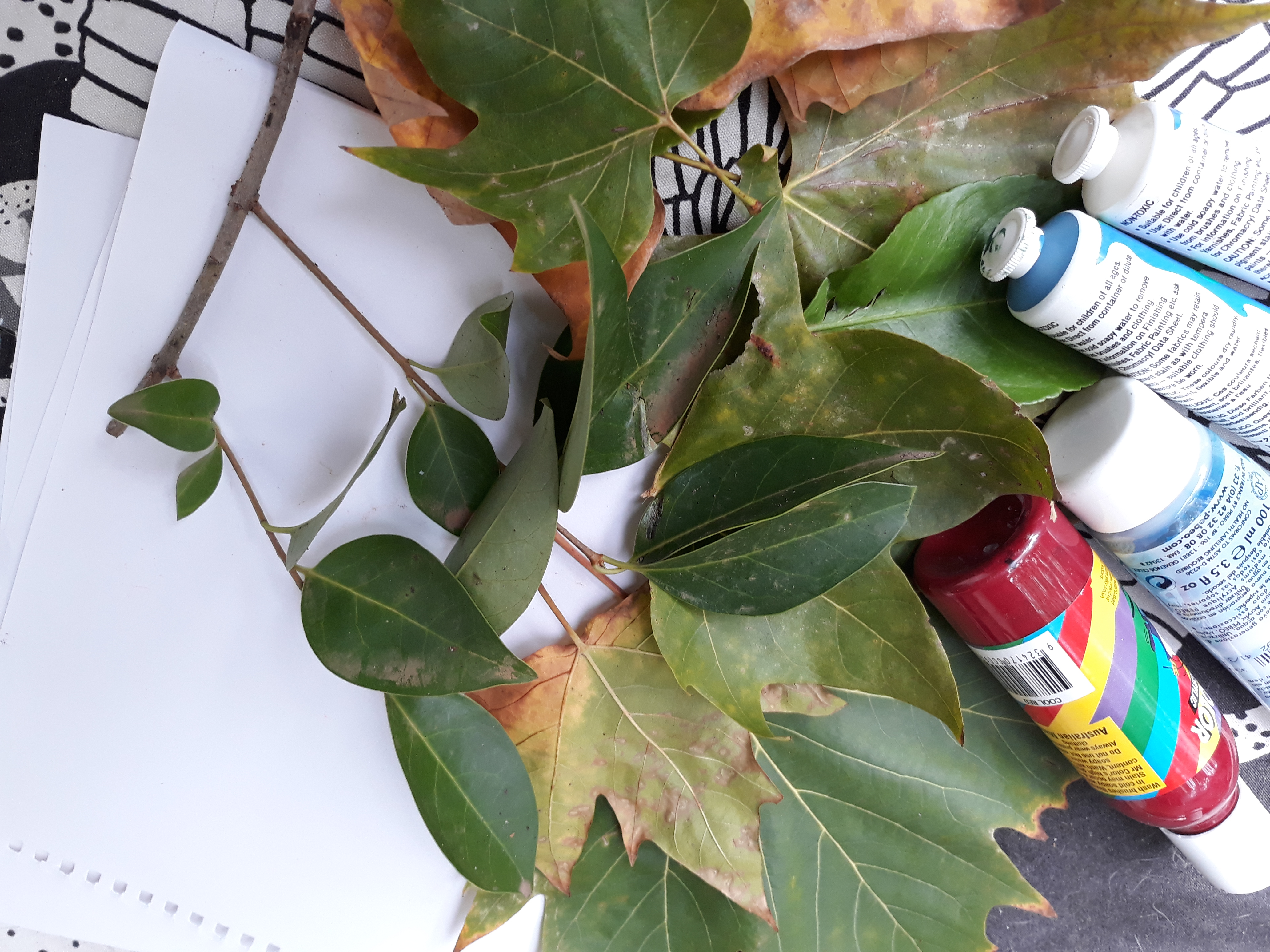 Materials for leaf printing