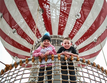 Red and White air Balloon