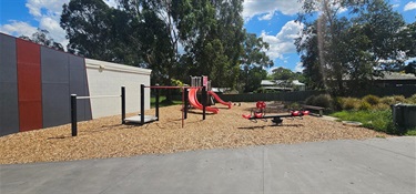 Front View of all play equipment Elements