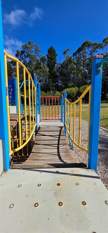 Bottom walkway on main play equipment