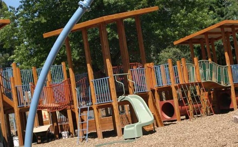 Slide and playground at McKenzie Reserve